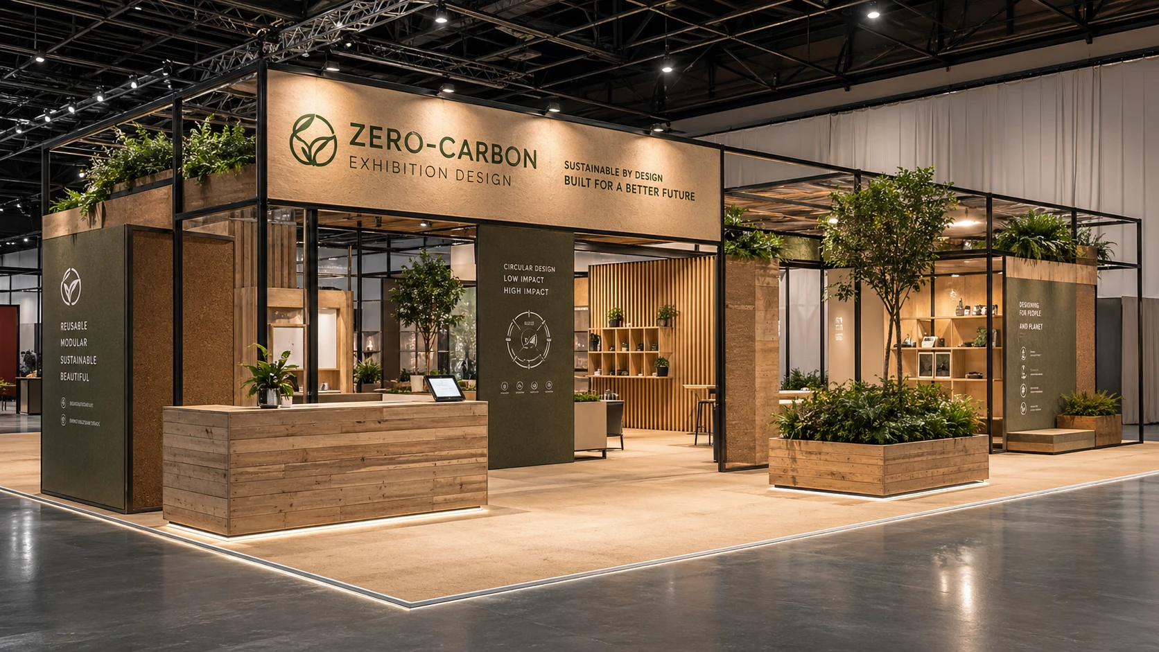 REVOCO 零碳展覽設計現場—模組化永續材質展台空間